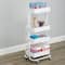 White Lexington 4-Tier Rolling Cart by Simply Tidy™